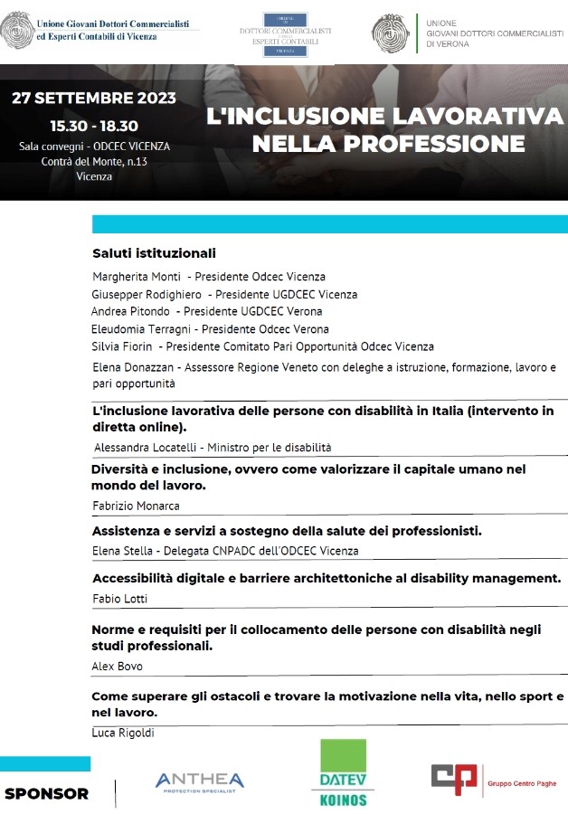 L'INCLUSIONE LAVORATIVA NELLA PROFESSIONE